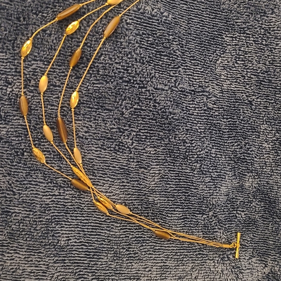 Monet costume necklace and a topaz costume beaded necklace. - Picture 5 of 8